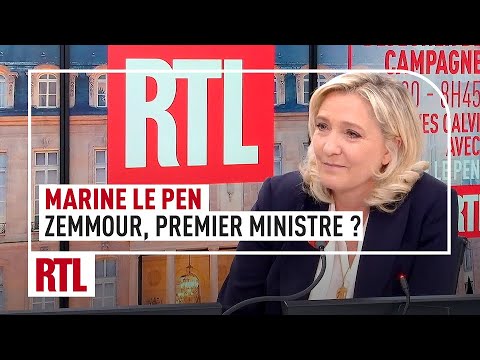 Marine Le Pen : Eric Zemmour, son futur Premier ministre ?, RTL - Vidéo Marine Le Pen Eric Zemmour son futur Premier ministre